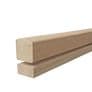 White Oak Icon Handrail & Baserail Ungrooved for Glass  Brackets
